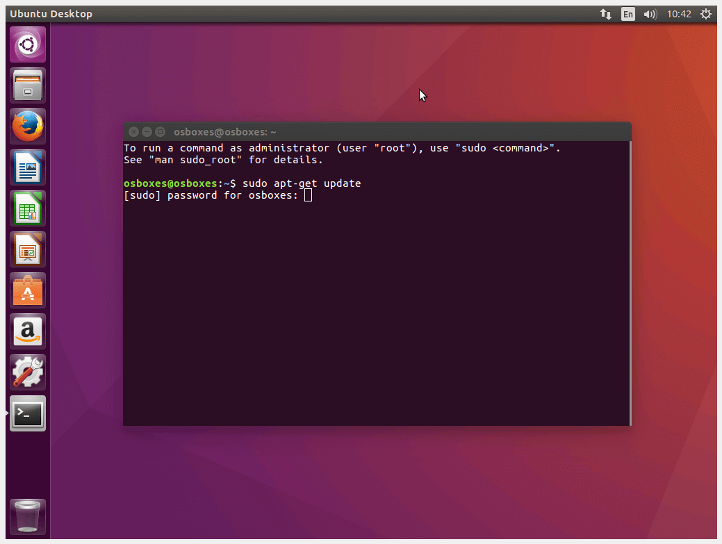 Demande de mot de passe dans le terminal Ubuntu