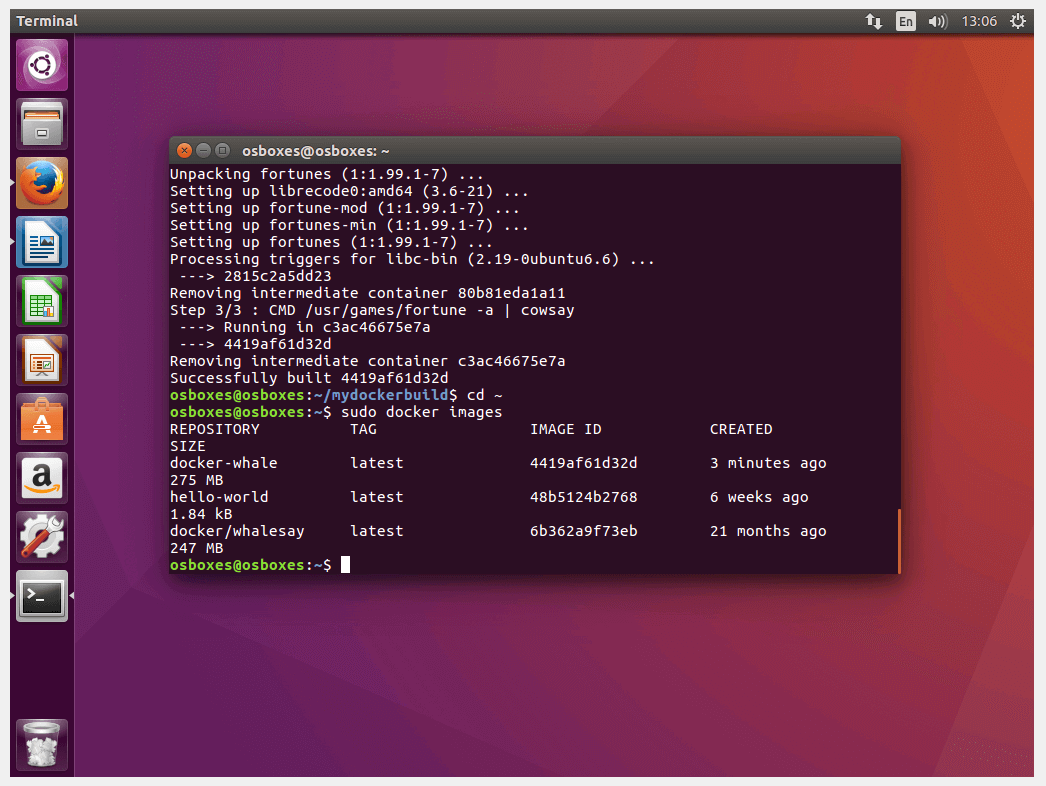 Terminal Ubuntu : vue d’ensemble de toutes les images