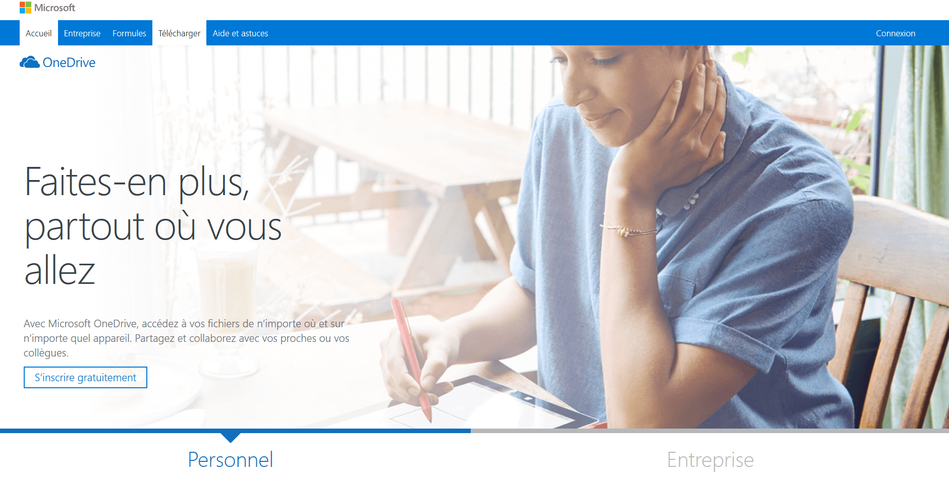 Microsoft OneDrive for Business : interface utilisateur de l’application Web
