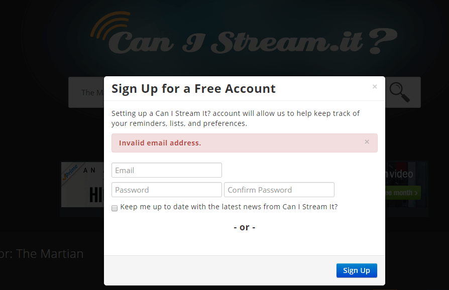 Se connecter à votre compte Canistream.it