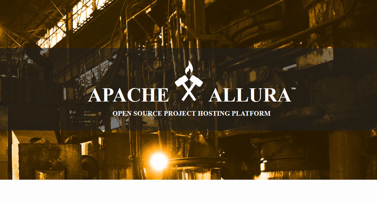 Page d’accueil d‘Apache Allura