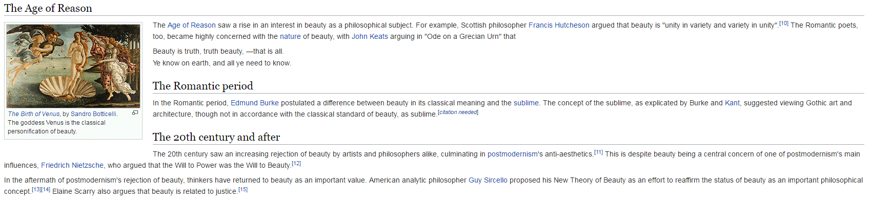 Aperçu de l’article original de Wikipedia sur le thème Beauty