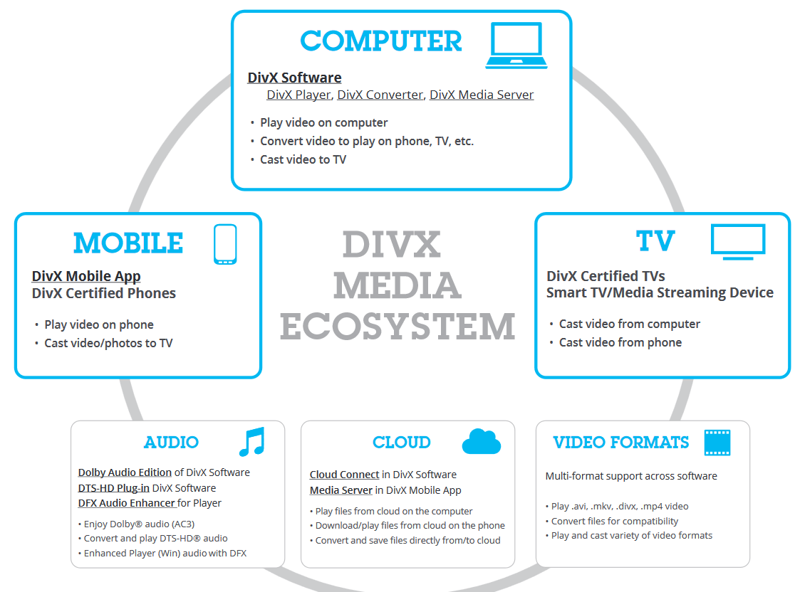Graphique résumant le système de DivX