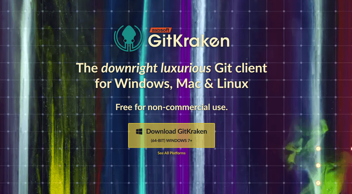 Page d’accueil de GitKraken