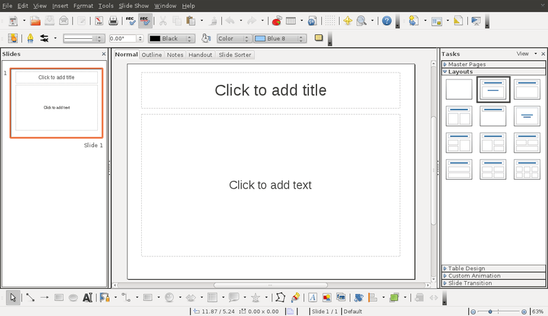Capture d’écran de LibreOffice