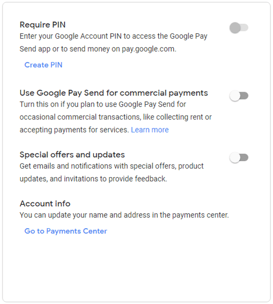 Configuration Google Pay