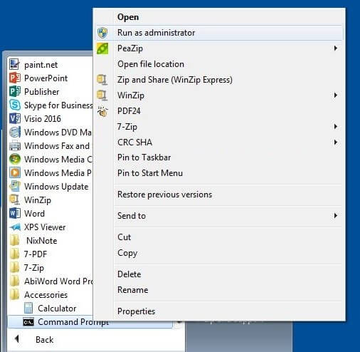 Exécuter l’invite de commandes en tant qu’administrateur sous Windows 8