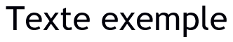 Aperçu navigateur : le texte « texte exemple » est représenté dans la police de caractères Trebuchet MS sans empattements