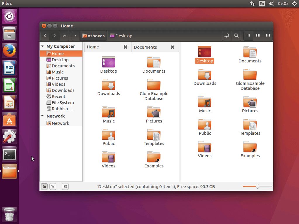 Interface utilisateur du gestionnaire de fichiers Linux, Nemo