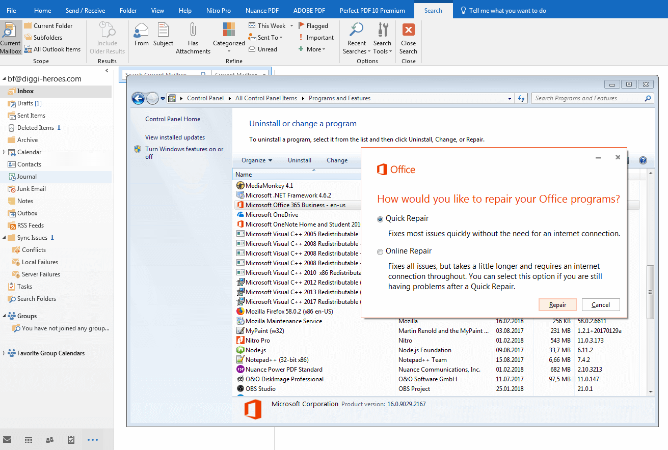 La recherche Outlook ne fonctionne pas voici les solutions possibles