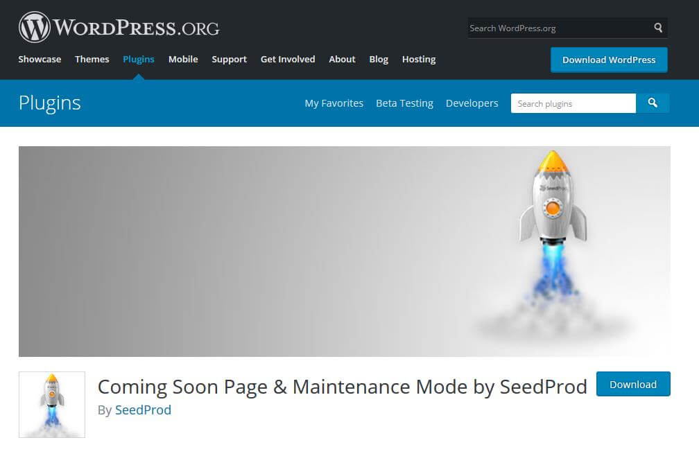 Site de téléchargement de Coming Soon Page & Maintenance Mode de SeedProd
