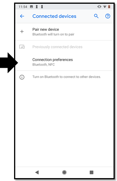 Interface utilisateur d’Android : Appareils connectés