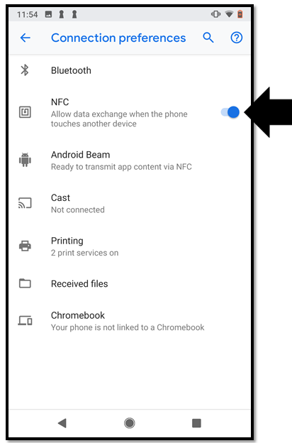 Interface utilisateur d’Android : Paramètres de connexion