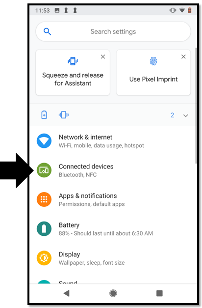 Interface utilisateur d’Android : paramètres Interface utilisateur d’Android : paramètres