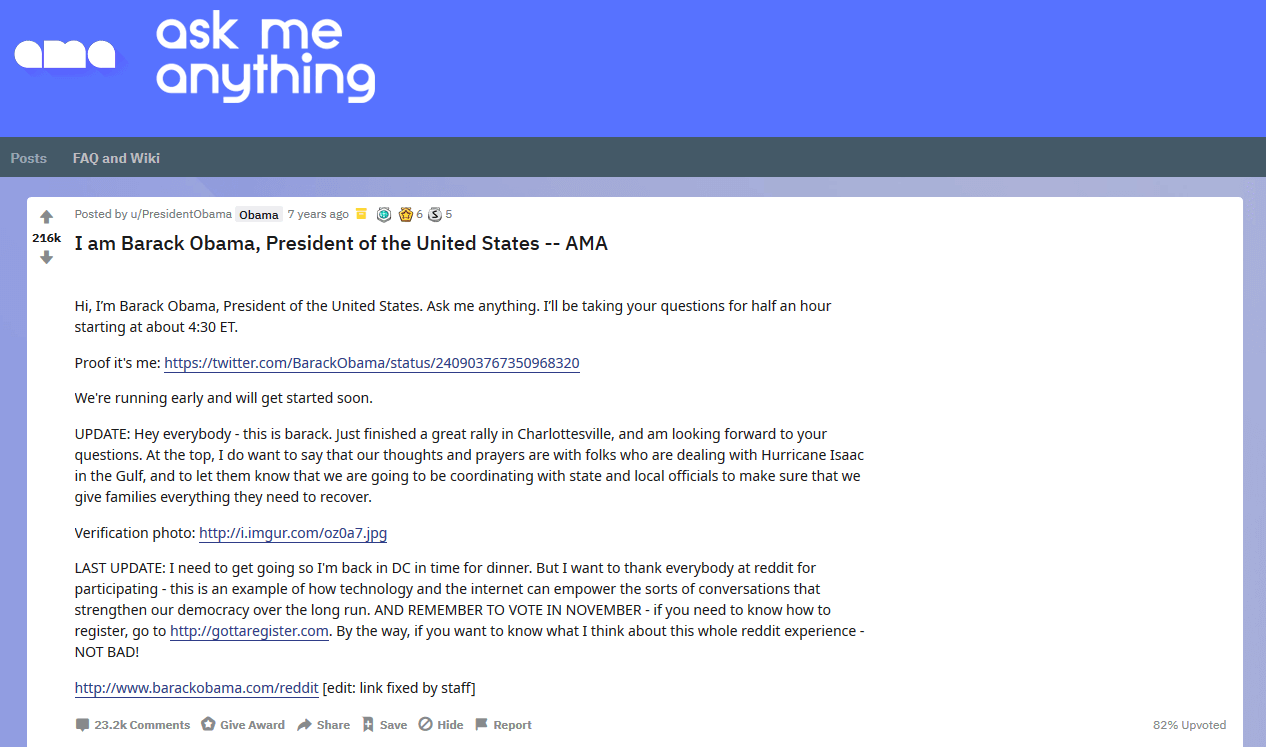 archived iama barack obama - Reddit , à quoi sert il réellement ? tout sur le meilleur réseau social 2020