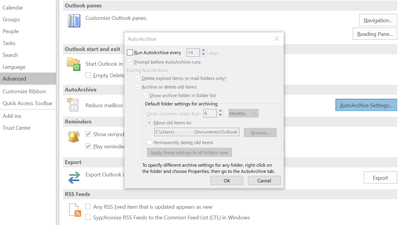 windows 10 outlook 2016 archive this item windows 10 outlook 2016 archive this item
