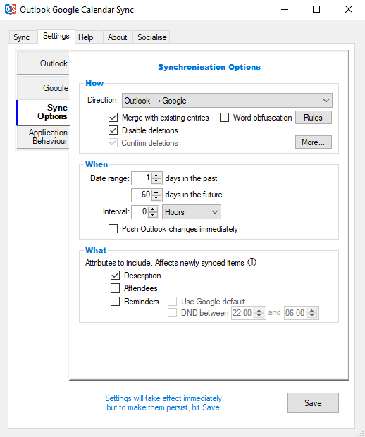 Outlook Synchronizacja kalendarza Google: Opcje synchronizacji