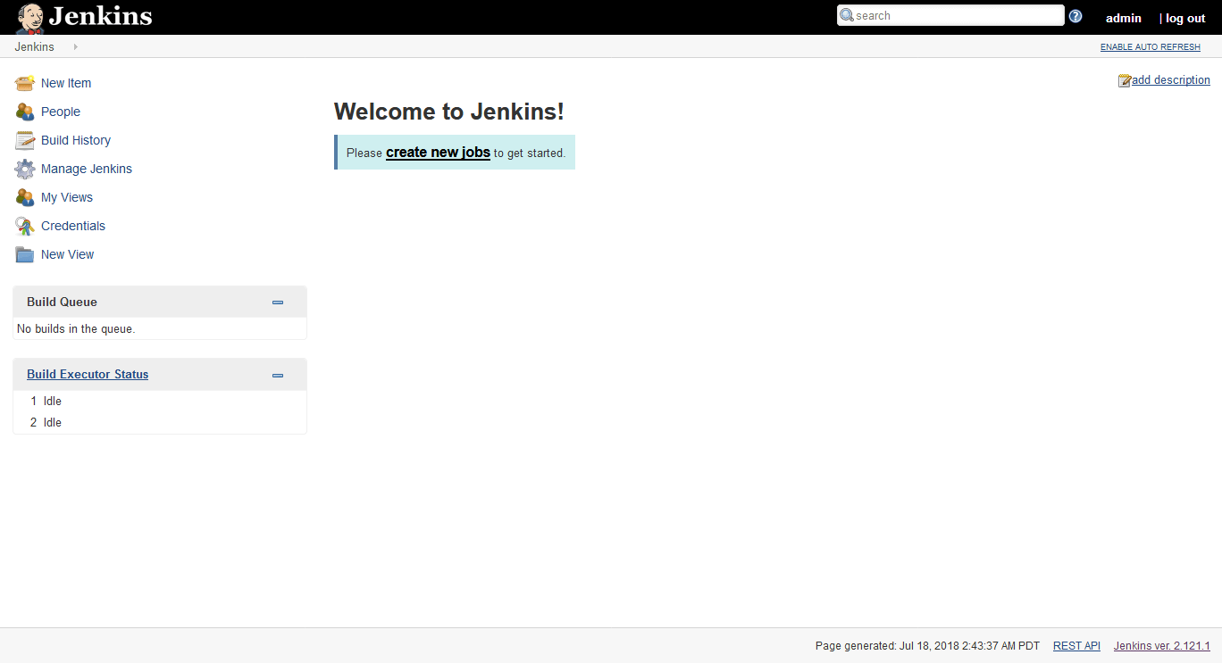 interface Web Jenkins