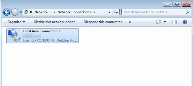 Accès aux connexions réseau sous Windows 7