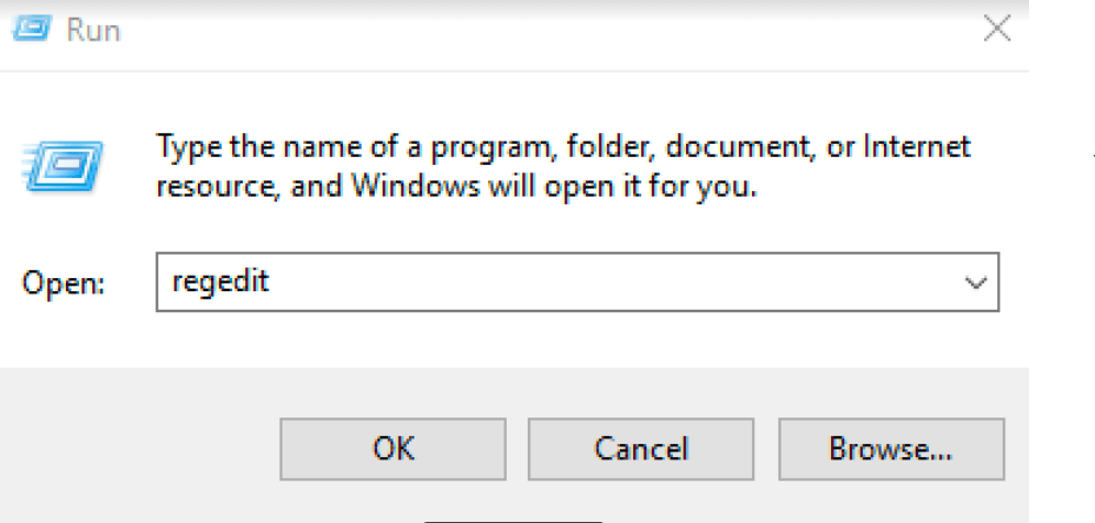 La fenêtre « Exécuter » ou « Run » dans la version anglaise de Windows 10