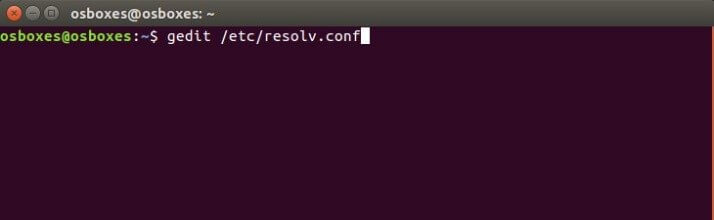 Terminal Ubuntu: commande d’ouverture de resolv.conf