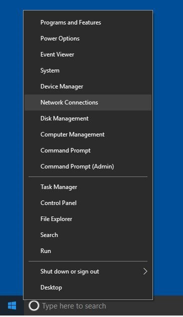 Windows 10 : menu Lien rapide