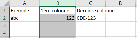 Excel : colonne déplacée Excel : colonne déplacée