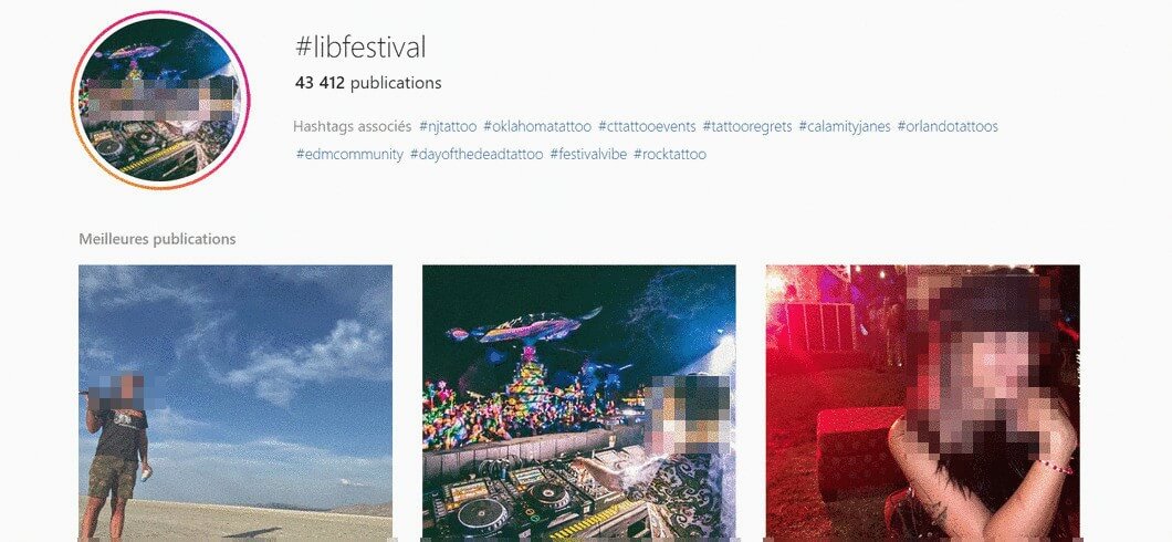 Event hashtag sur Instagram : #libfestival