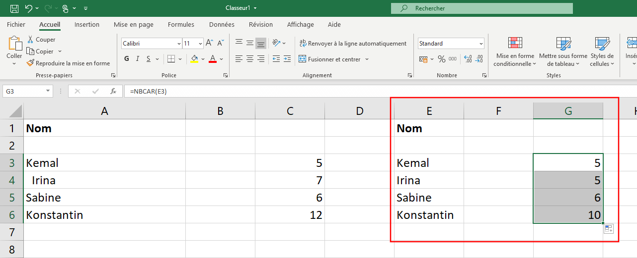 Excel Extraire Chaine De Caractere Avant Un Caractere Excel : comment compter le nombre de caractères avec la fonction NBCAR