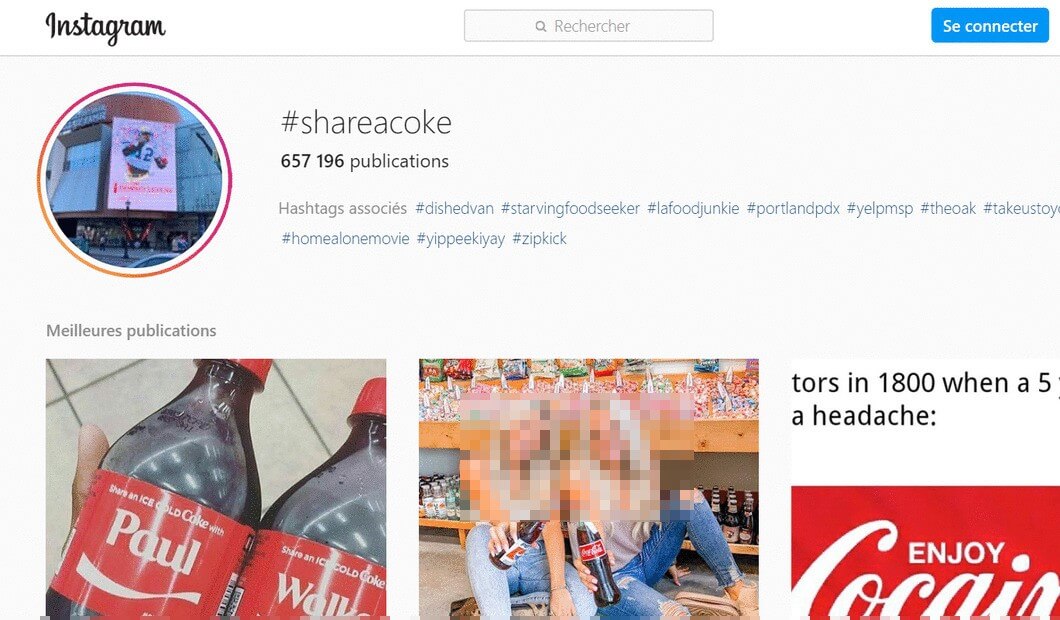 Hashtag marketing : #shareacoke de Coca-Cola