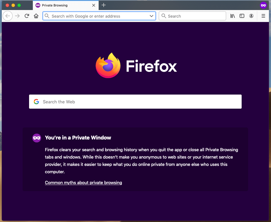 La navigation privée dans Firefox