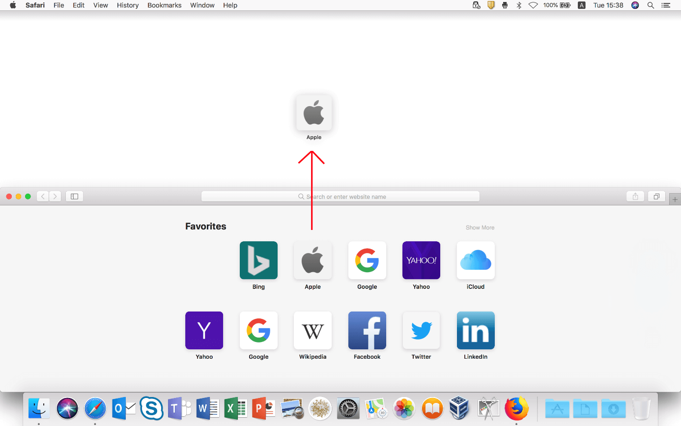 Safari et le bureau dans macOS