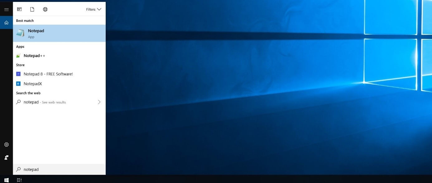 Recherche Windows 10 : résultats de recherche pour le terme « Éditeur »
