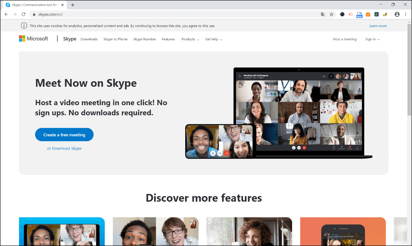 Site Web de Skype
