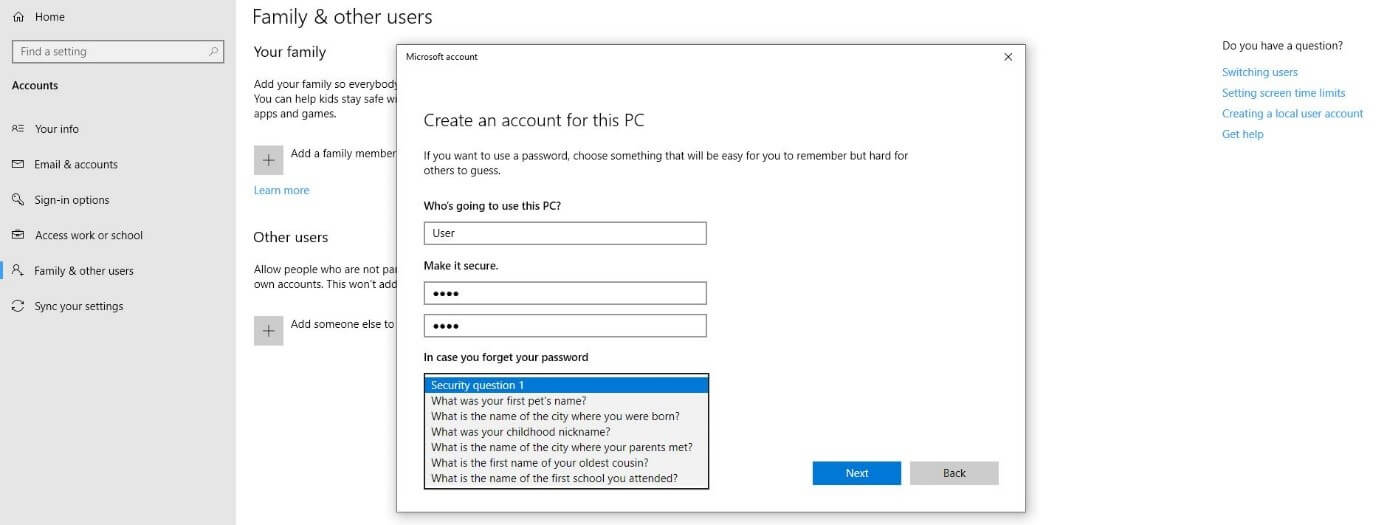Windows 10 : créer un compte utilisateur
