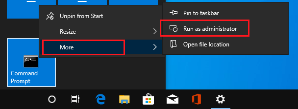 Windows 10 : exécution de l’invite de commandes en tant qu’administrateur