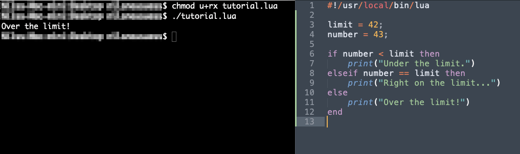 Rendre exécutable le script Lua avec le shebang