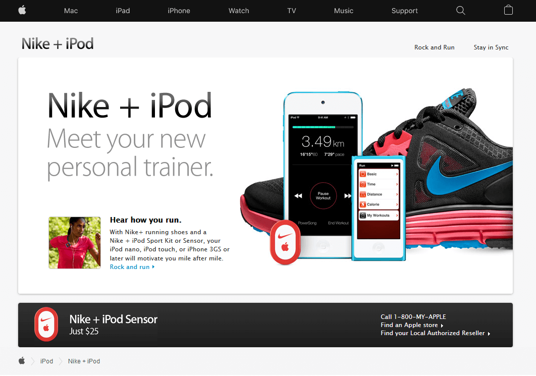 Exemple de co-branding basé sur l’innovation : Nike + iPod