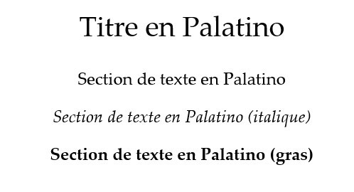 Exemples de texte pour Palatino