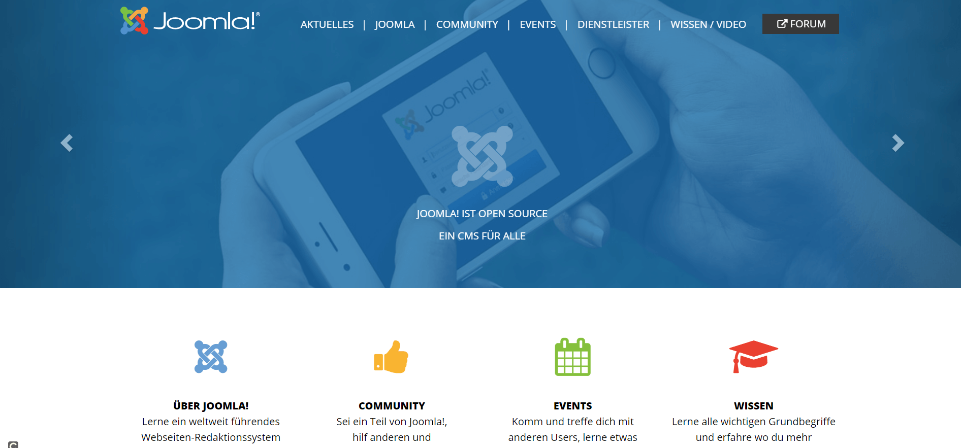 Site Internet du projet open source Joomla!