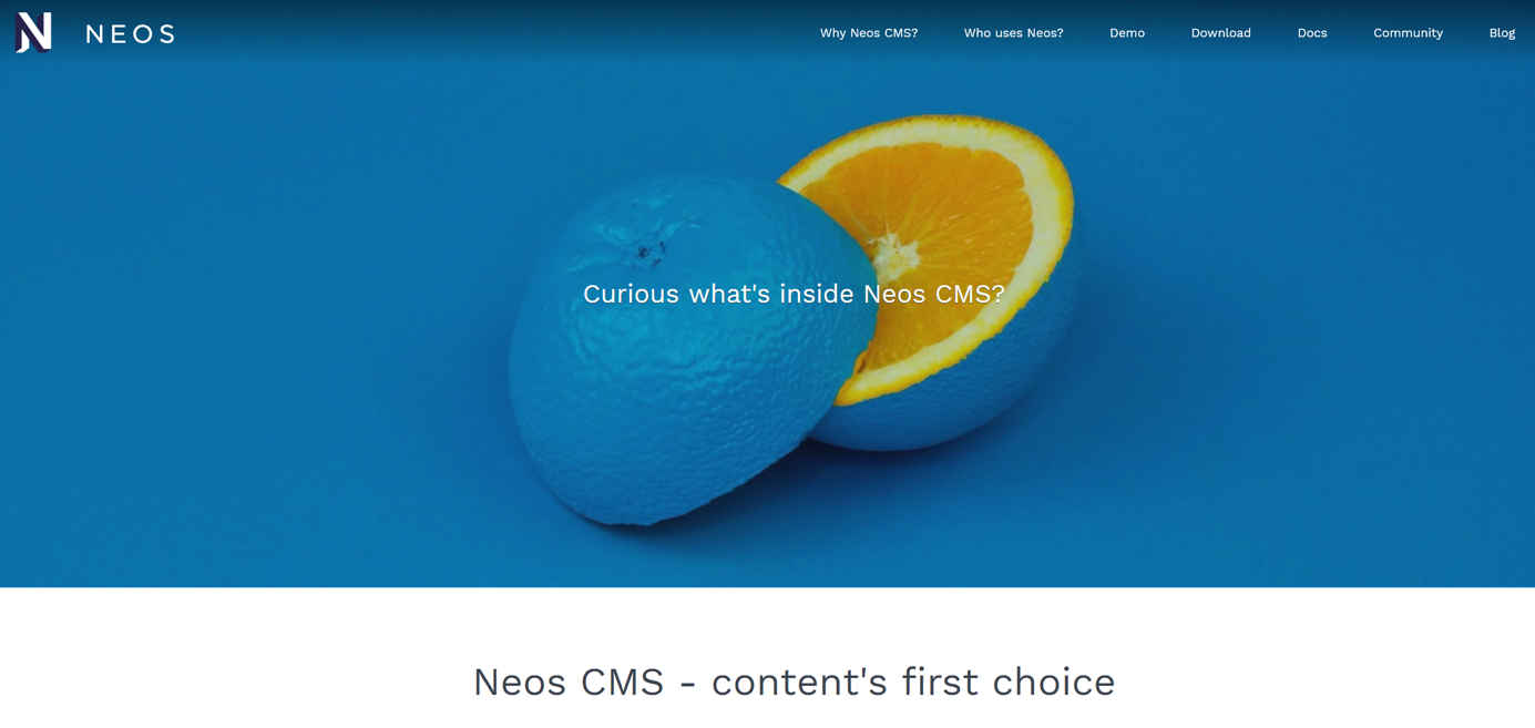 Site Internet du CMS Neos