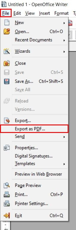 convert pdf to openoffice document