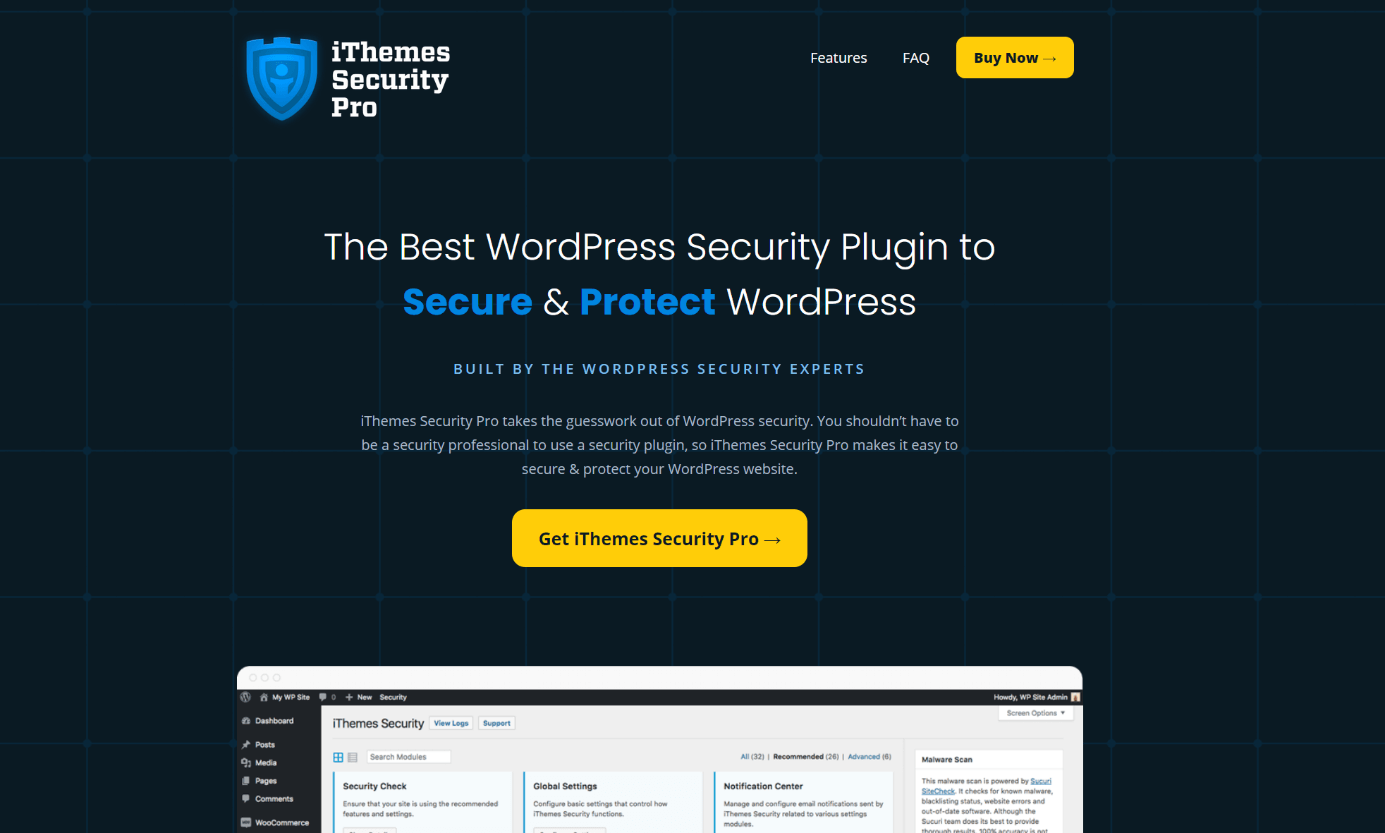 Site Internet de iThemes Security Pro