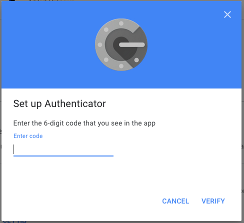 Application Google Authenticator : demande de code lors de la configuration