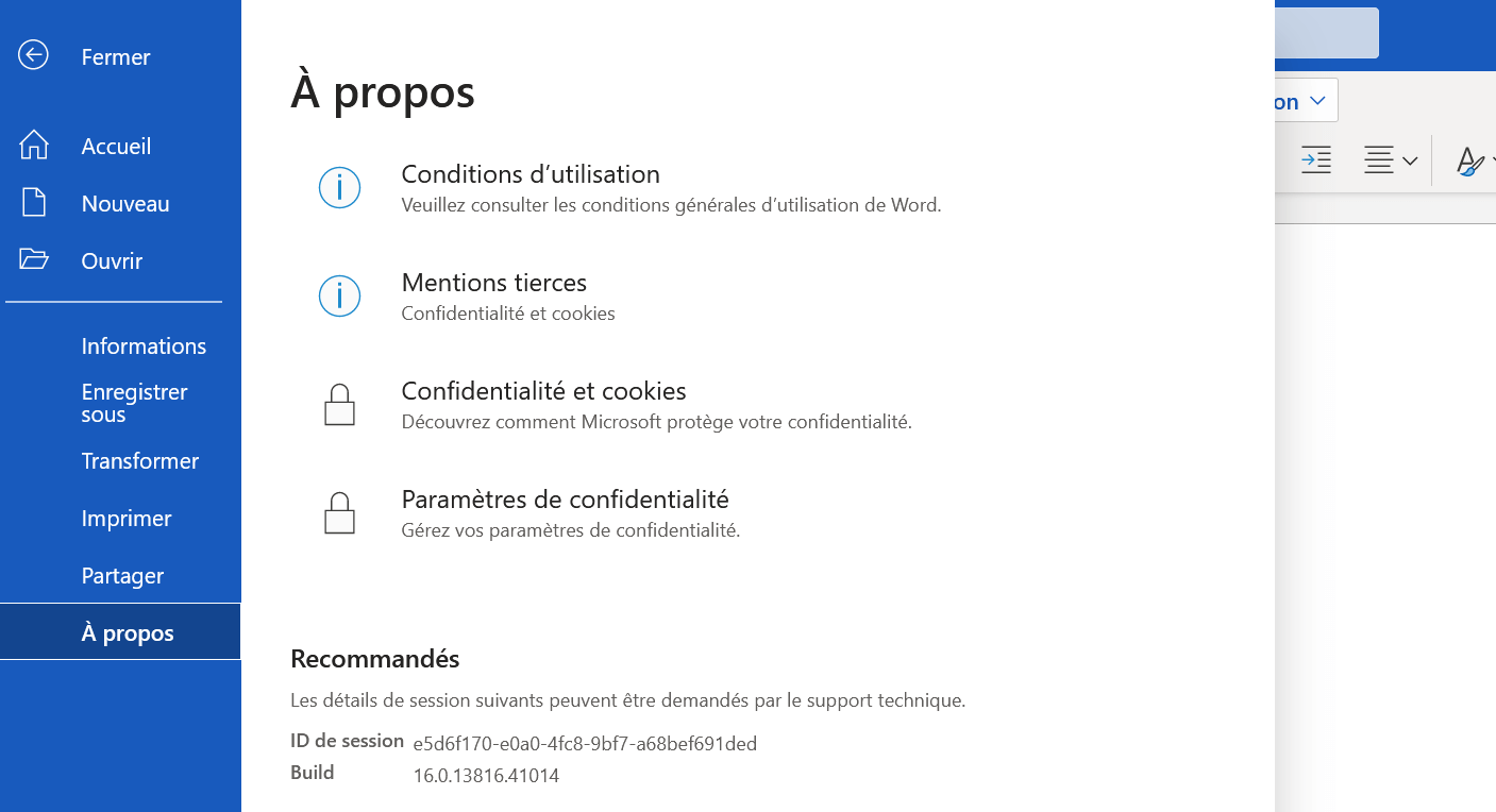 Office en ligne : connaître la version Office en ligne : connaître la version
