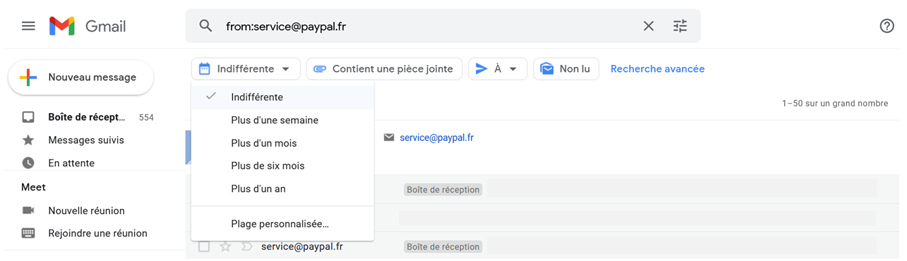 Recherche Gmail avec des opérateurs de recherche : restreindre les résultats de façon ciblée