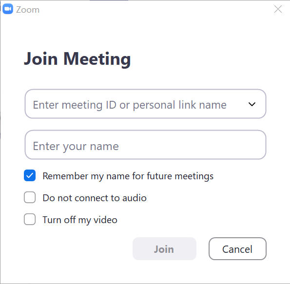 Logiciel Zoom qui offre la possibilité de rejoindre une réunion Zoom.