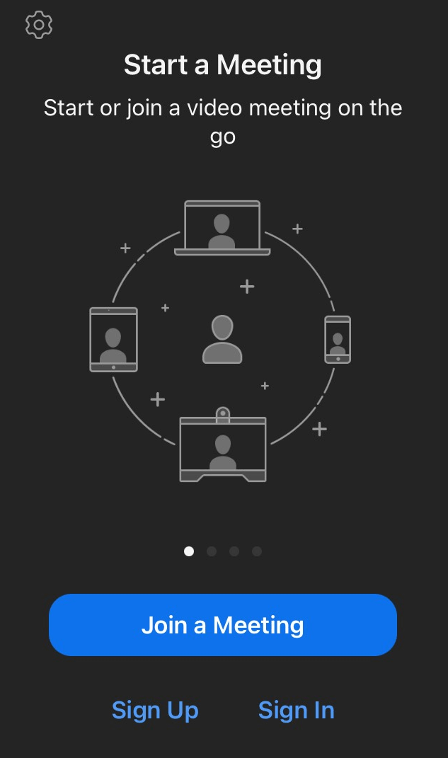 Application iPhone avec possibilité de participer à une réunion Zoom