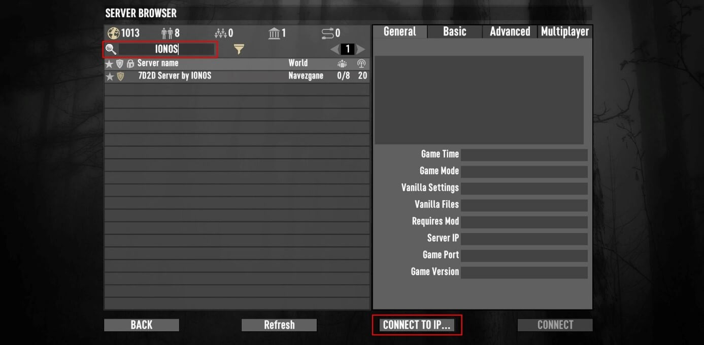 7 Days to Die : navigateur du serveur 7 Days to Die : navigateur du serveur