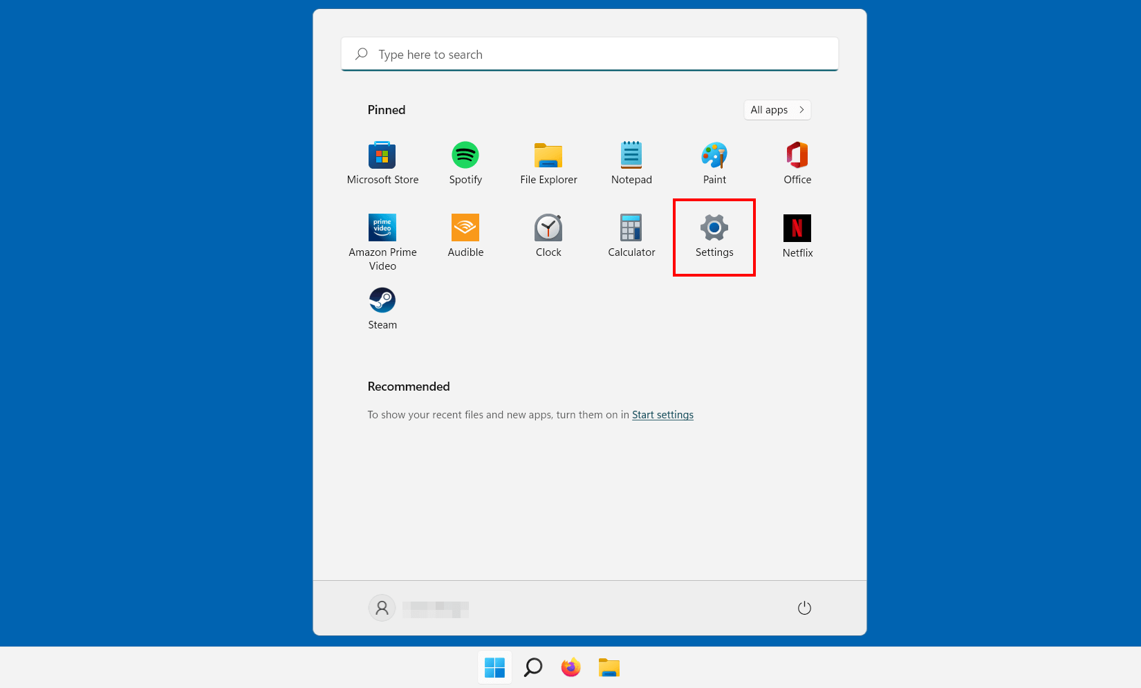 Windows 11 : menu de démarrage